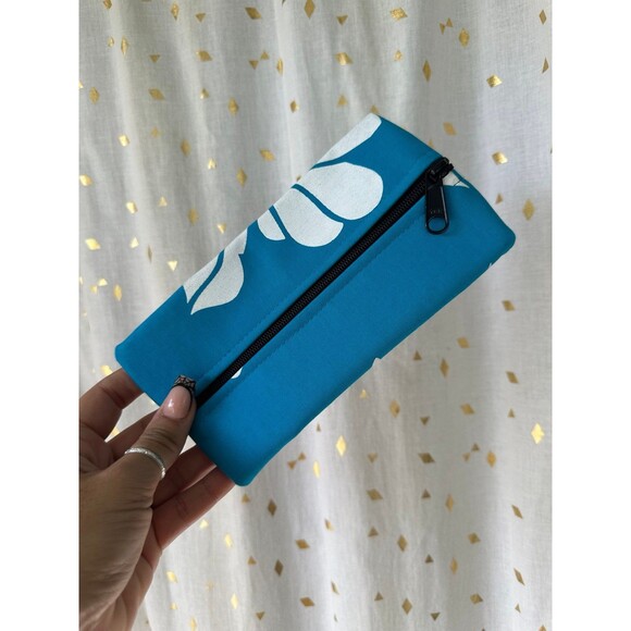 Unbranded Handmade NWOT Hawaiian Aloha Floral Rectangle Zip Pouch Cosmetic Bag - Picture 2 of 4